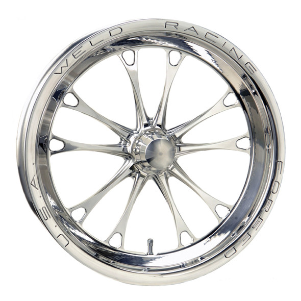 Weld Racing V-Series Frnt Drag Wheel 1-Pc 17X2.25 Polished 84P-17000