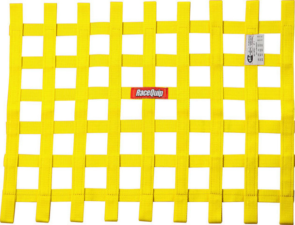 Racequip Ribbon Window Net Sfi Yellow 725035Rqp