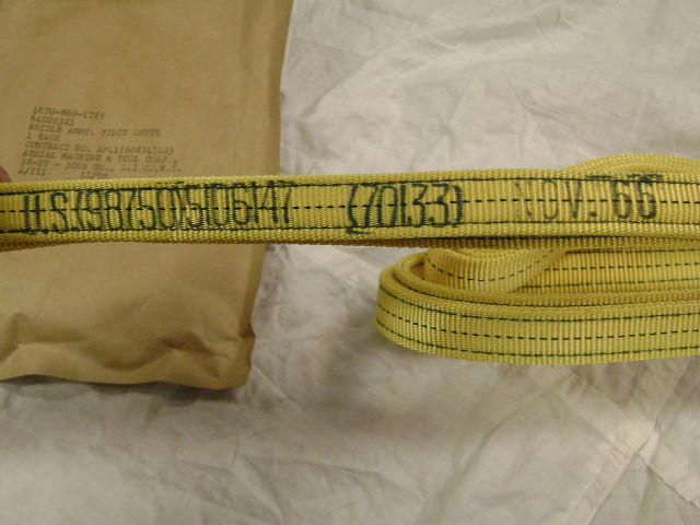 U.S. Air Force Pilot’s Parachute Bridle Assembly Billings Army Navy