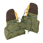 Military Arctic Mittens - wool pile top - Olive Drab