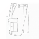 Camo Cargo Shorts - features diagram