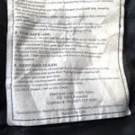 Sleeping bag - care tag
