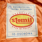 Stomil - life raft manufacturer label