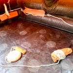 Inside of life raft