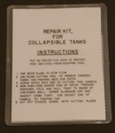 Collapsible Tank Repair Kit Bag label
