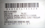Special Protective Eyewear box label