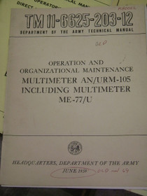 Multimeter (AN/URM-105, ME-77/U) Manual