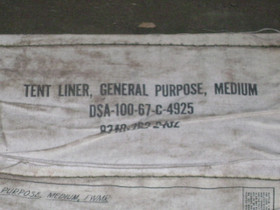 GP Medium Tent Liner label