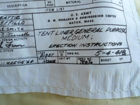 US Military GP Medium Tent Liner