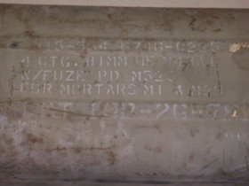 U.S. Army WWII 81 mm M43A1 Mortar Can U.S. Army WWII 81 mm M43A1 Mortar Can