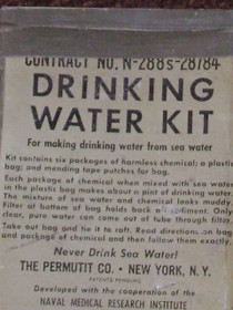WWII U.S. Navy Drinking water Kit (empty)