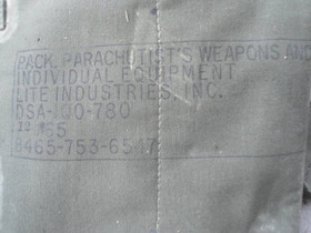 US Military Vietnam War Era Parachutist’s/Individual Equipment Pack US Military Vietnam War Era Parachutist’s/Individual Equipment Pack