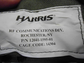 Harris RF Communications Radio Bag P/N 12041-1595-01