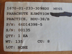 US Military BDU-38/B Ejection Parachute US Military BDU-38/B Ejection Parachute