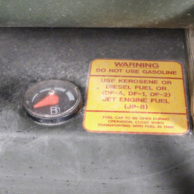 Space heater - fuel label