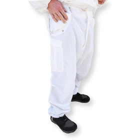 Snow white trousers - side view Snow white trousers - side view