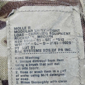 Medium Rucksack (multicam) - label