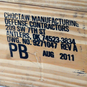 Howitzer Wood Crate - stamp