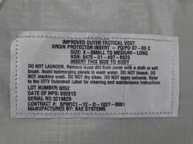 US Army IOTV Groin Protector NSN: 8470-01-497-8626