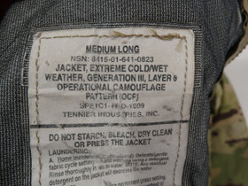 US Army Extreme Cold/Wet Weather Gen III, Layer 6 OCP Jacket