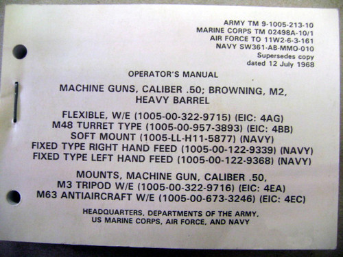 Browning .50 cal. Operator’s Manual
