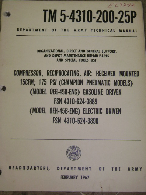 Gasoline Compressor Technical Manual