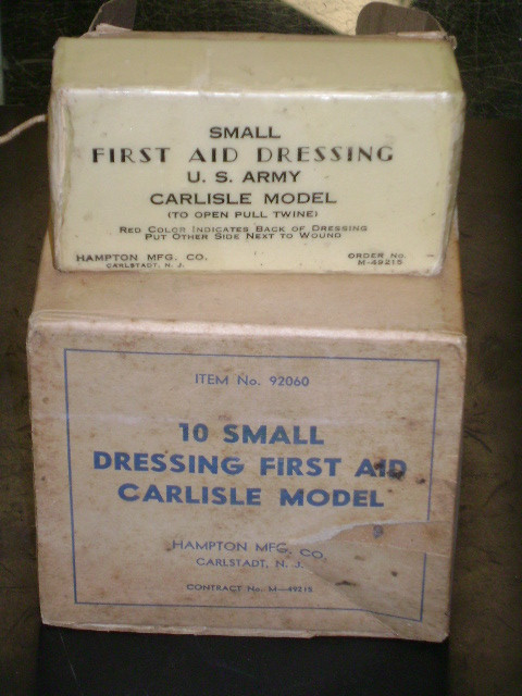 WWII U.S. Army First Aid Dressing (Carlisle model, single box)
