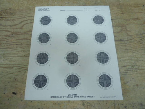 US Army 50 ft. Small Bore Rifle Target (sealed case of 500)