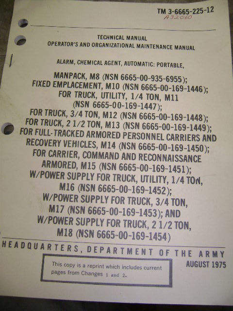 Chemical Agent Alarm Manual