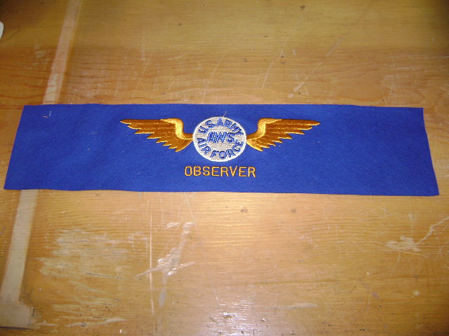 WWII U.S. Army Air Force Observer Armband