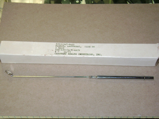 U.S. Military Laryngeal Mirror (size 00)