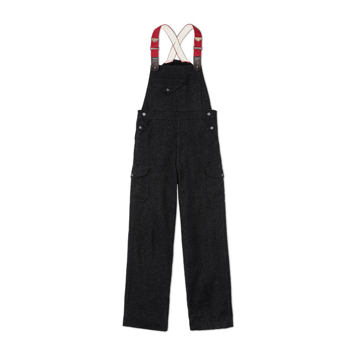 Mackinaw Wool Bibs in charcoal