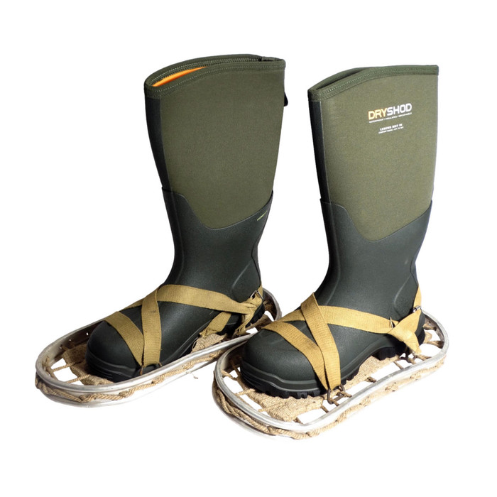 Aluminum Snowshoes - show with boots (not included)