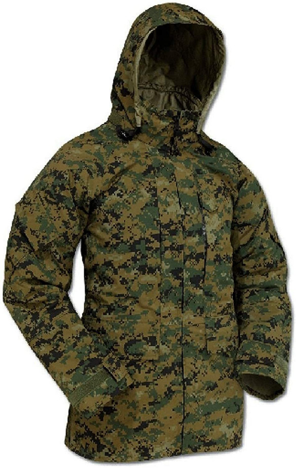USMC GTX Parka front with hood