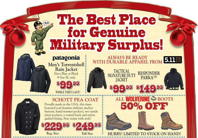 Genuine Military Surplus for Black Friday 2020
