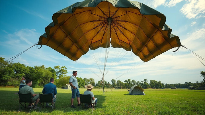 Uses for a Decommissioned Military Surplus Parachute