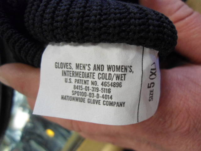 Intermediate Gloves label