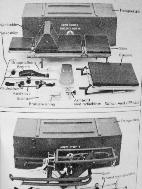 Swedish Military Portable Field Operating Table - Billings Army