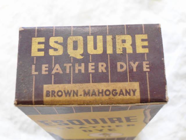 Vintage WWII Esquire Leather Dye (brown mahogany)