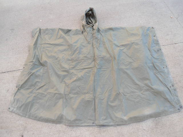 US Military Coated Nylon Poncho (OG 207) - Billings Army