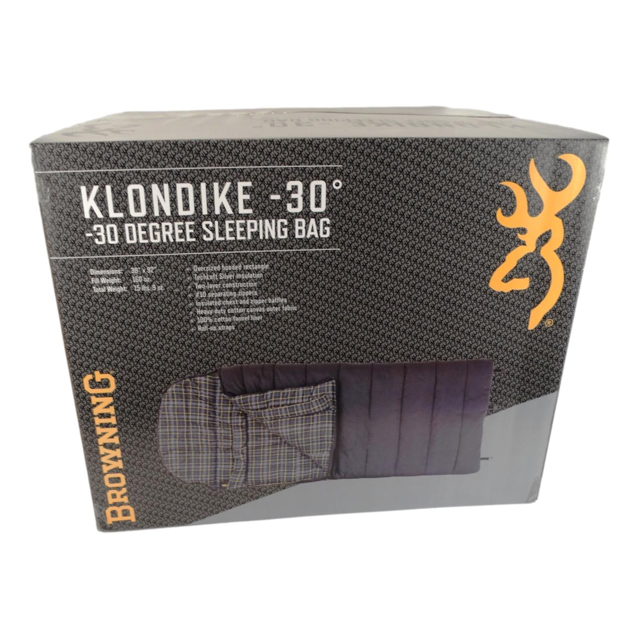 Browning Klondike -30° Sleeping Bag in original manufacturer box Browning Klondike -30° Sleeping Bag in original manufacturer box