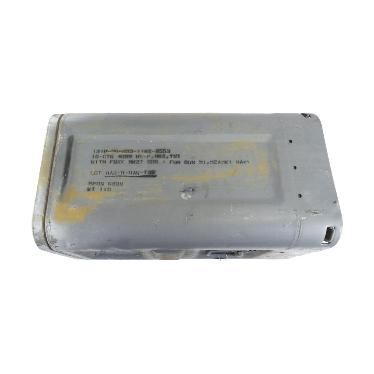 40mm Ammo Can - stenciled markings on side