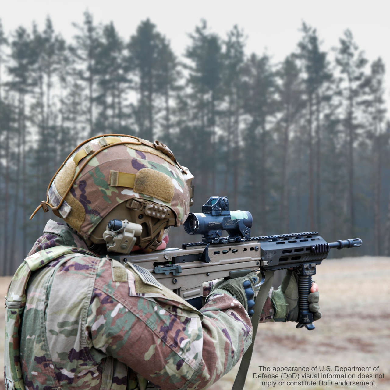 Combat helmet worn in field Combat helmet worn in field