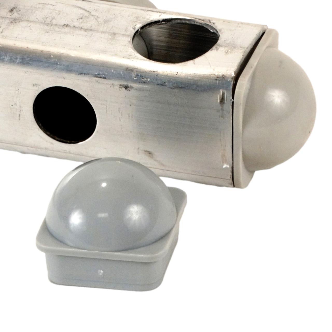 Gray End Plug (Round Foot) replacement parts for folding army cot