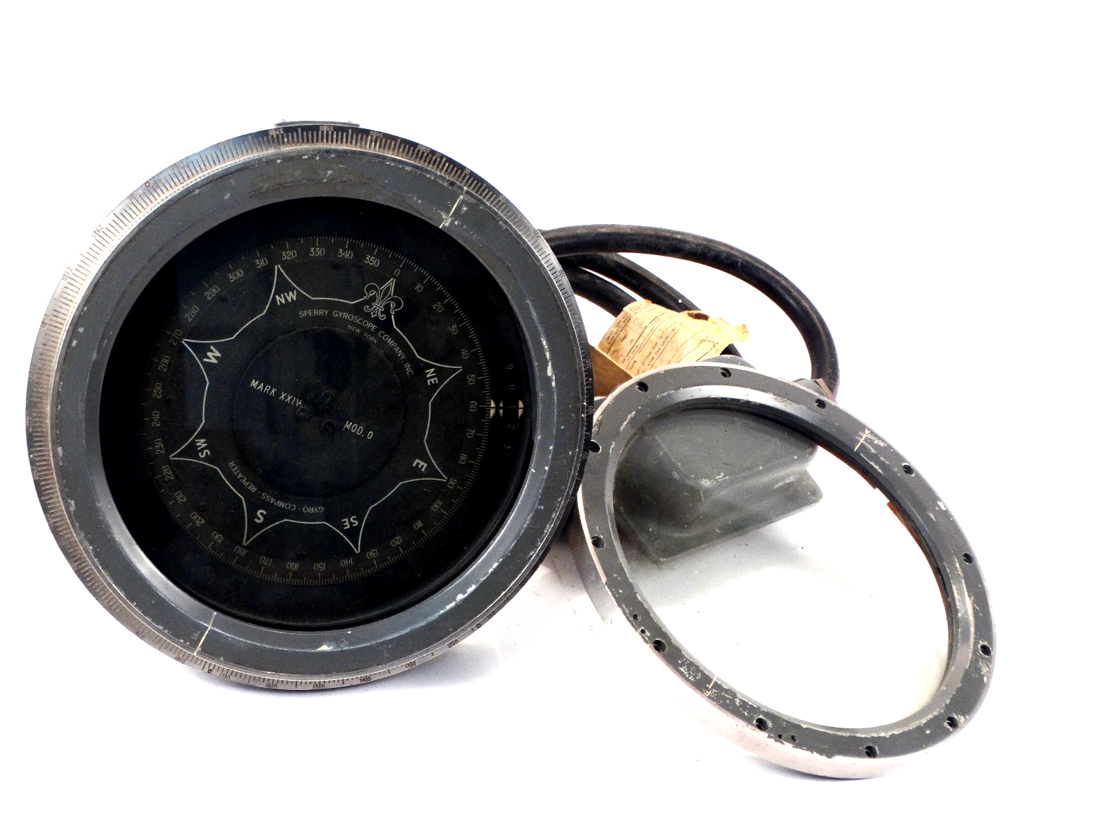 Sperry Gyroscope Co., INC Mark XXIV MOD O Ship Compass (w/extra glass)