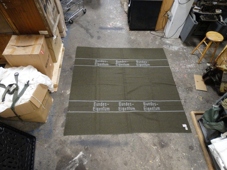 German Army Wool Blanket on floor