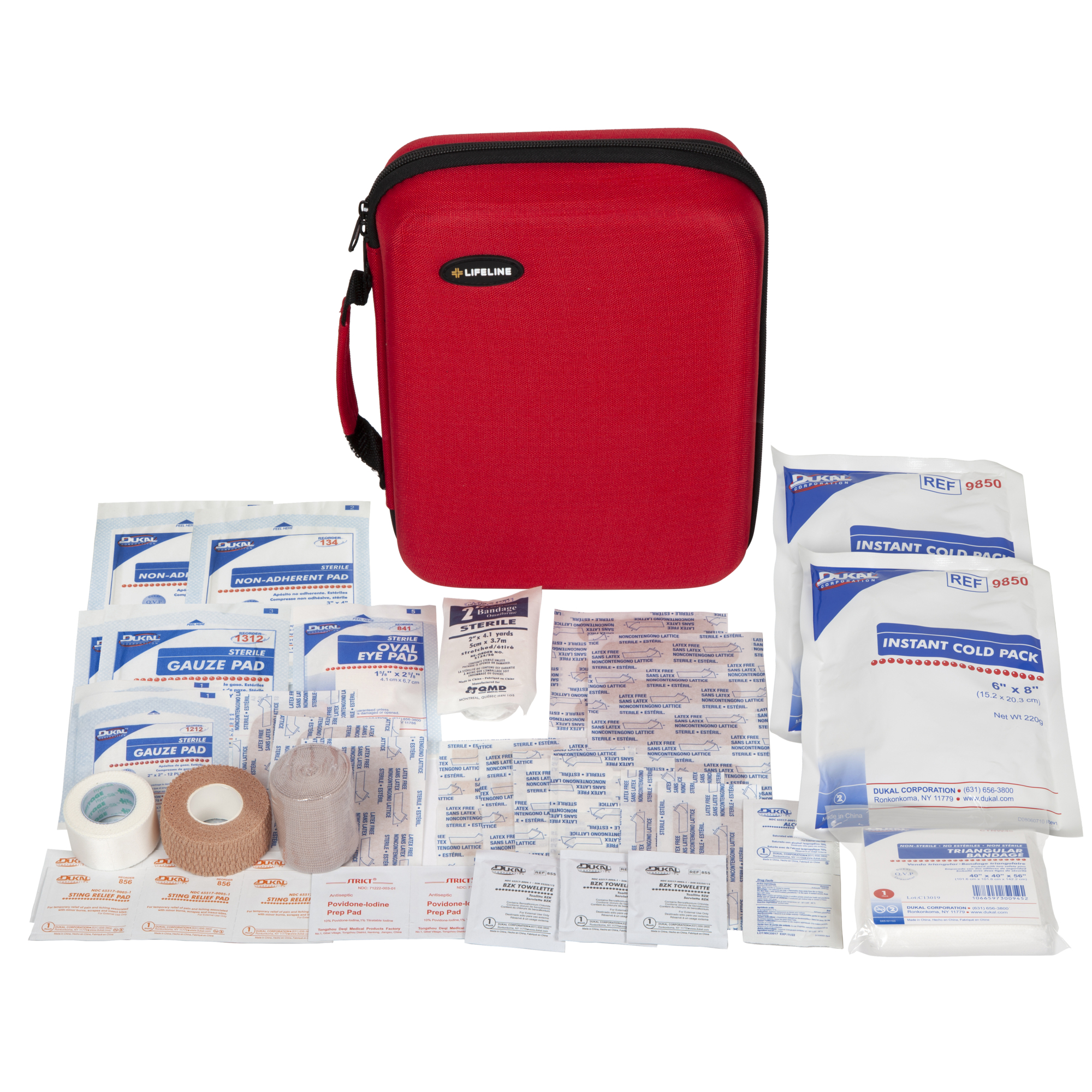 Lifeline Team Sports Trainer First Aid Kit - 65 Pcs contents