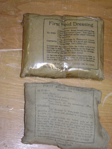 WWII British First Aid Field Dressing - Billings Army Navy Surplus