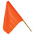 Red Warning Flags On 30" Wooden Dowel
