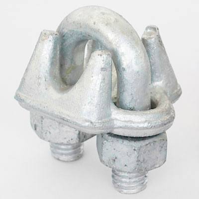 SHERRILLtree Drop-Forged Galvanized Cable Clamp for Wire Rope 3/8in